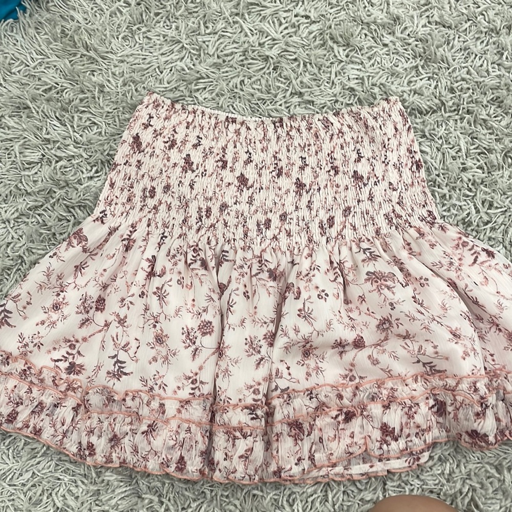 Bloomingdales Aqua floral skirt
